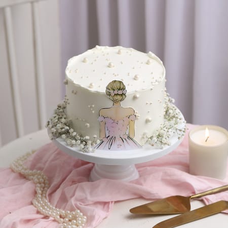 Everafter Bride-To-Be Pearl Cake (1 Kg)-picture-52