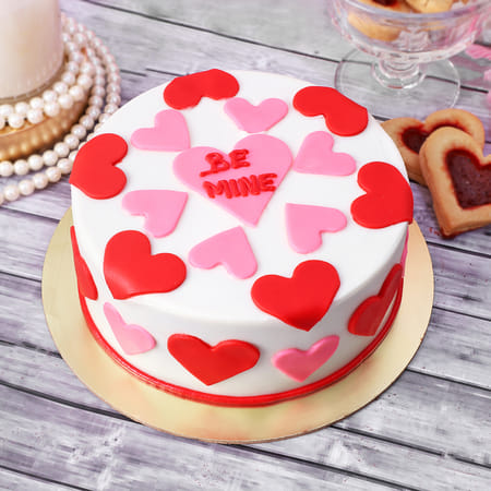 Exploding Hearts Valentine Fondant Cake (2 kg)-picture-31