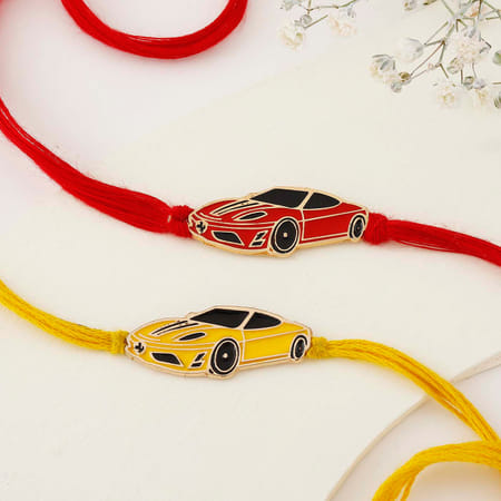 Ferrari Car Rakhi For Kids - Set Of 2-picture-32