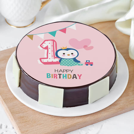 First Birthday Cake For Girl (1 Kg)-picture-13