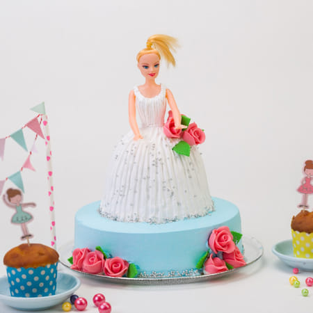 Flavourful and Pretty Barbie Doll Cake (1.5 kg)-image-31