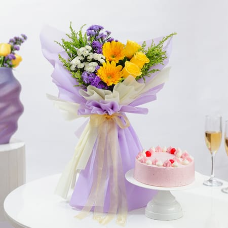 Floral Elegance And Strawberry Vanilla Cake For Valentine's Day
