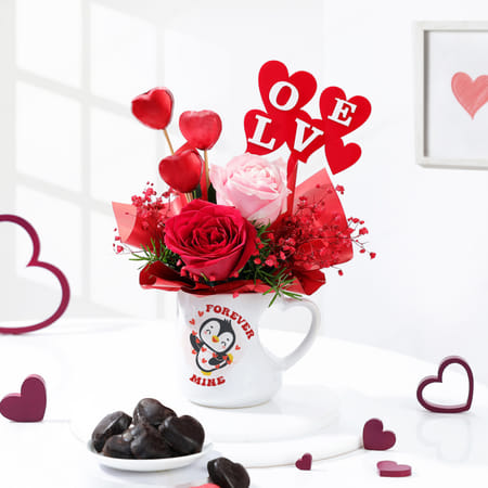 Forever Mine Valentine's Day Mug Arrangement Gift-image-4