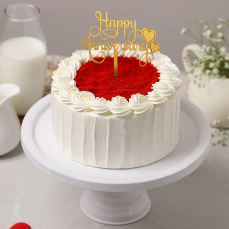Forever Yours Anniversary Red Velvet Cake (1 Kg)-image-2