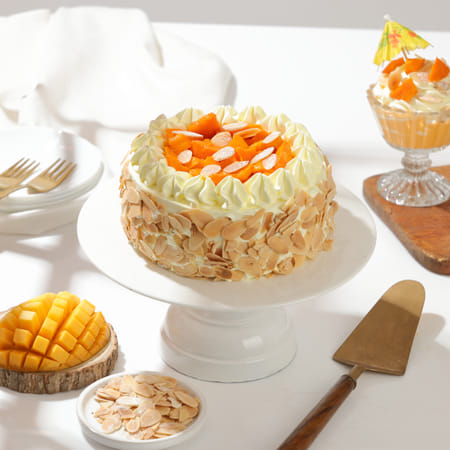 Fresh Cream Mango Cake (Half Kg)-picture-26