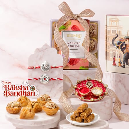 Ganesh Divine Rakhi and Sweets Hamper-picture-33