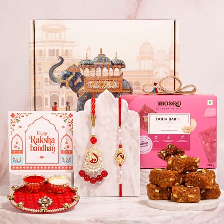 Ganesha Blessed Bhaiya Bhabhi Rakhi Gift Hamper-picture-15