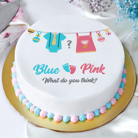 Girl or Boy Baby Shower Poster Cake-image-25
