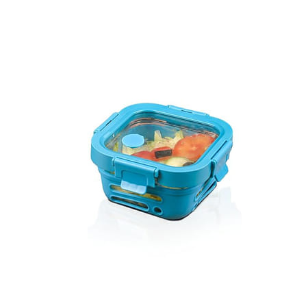 Glasafe Fresh Grip Borosilicate Glass Tiffin with Silicone Sleeve 320ml-image-48
