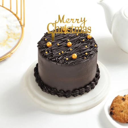 Golden Accent Chocolate Christmas Cake (300 Gm)-image-36