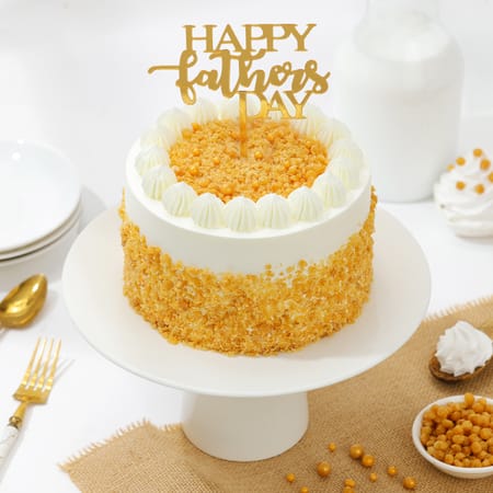 Golden Butterscotch Father's Day Cake-image-44