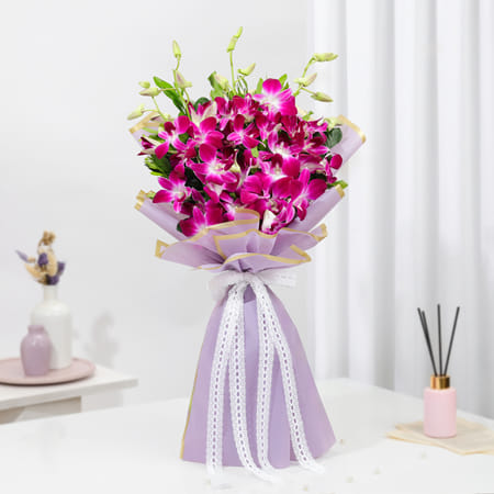 Graceful Purple Orchid Bouquet-picture-35