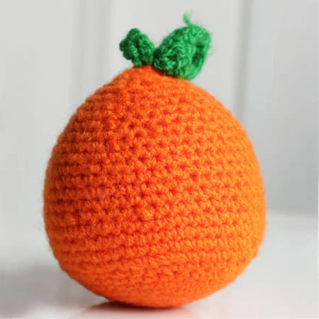 Handmade Crochet Orange Soft Toy - Single Piece-image-3