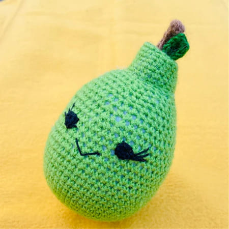 Handmade Crochet Pear Soft Toy - Single Piece-picture-18