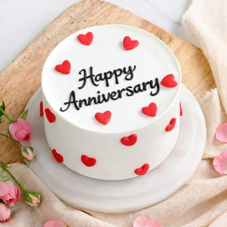 Happy Anniversary Vanilla Bento Cake(300 Gm)-image-48
