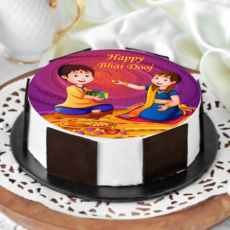 Happy Bhai Dooj Special Cake (1 Kg)-image-21
