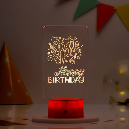 Happy Birthday Brown Base LED Lamp-picture-10
