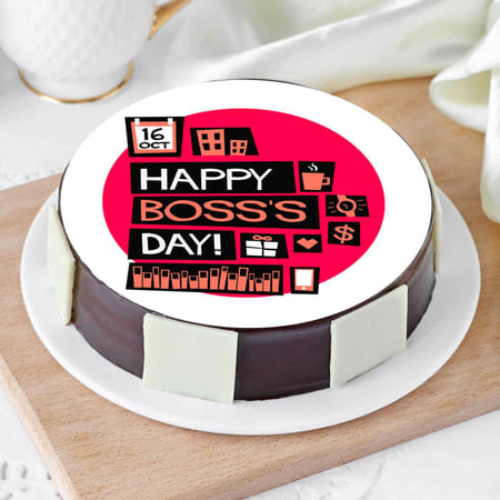 Happy Boss's Day Poster Cake (1 Kg)-picture-38