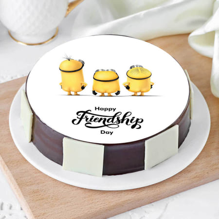 Happy Friendship Day Minion Cake-picture-31