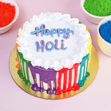 Happy Holi Fresh Cream Cake (1 kg)-picture-19