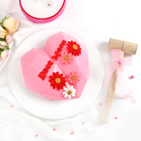Happy Mother's Day Heart Pinata Cake (1 Kg)-picture-21