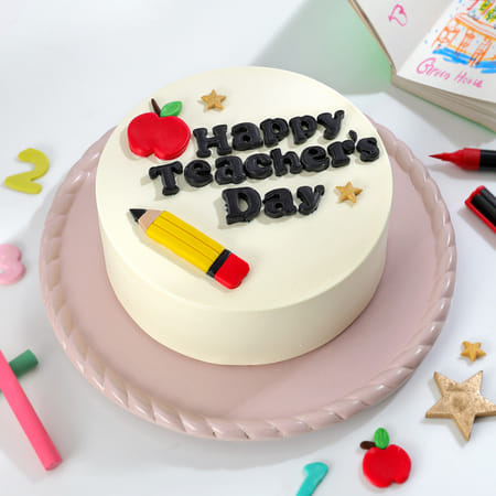 Happy Teacher's Day Semi-Fondant Cake-picture-20