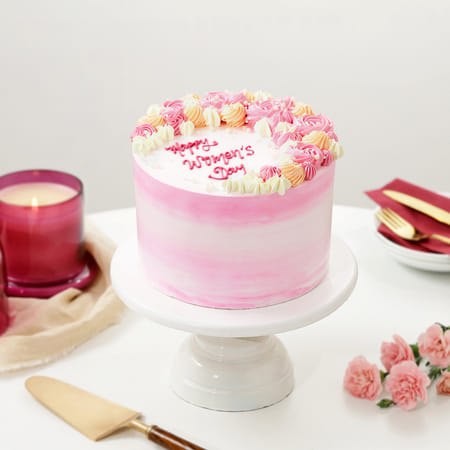 Happy Women's Day Floral Icing Cake (1 kg)-picture-23