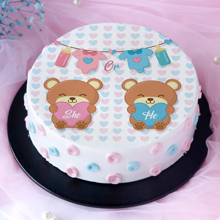 He or She Baby Shower Poster Cake (1 Kg)-picture-17