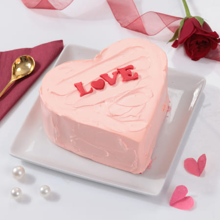 Heartfelt Pink Love Cream Cake (1kg)-picture-34