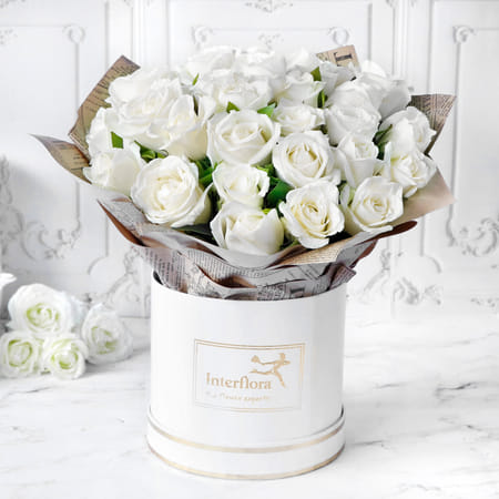 Heavenly 35 White Roses Hand Tied-image-26