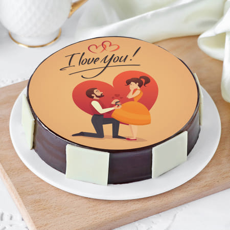 I Love You Proposal Cake-image-42