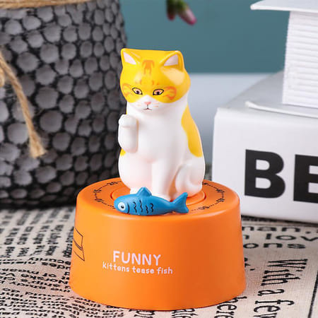 Kitten-Shaped Kitchen Timer - Assorted - Single Piece-image-25