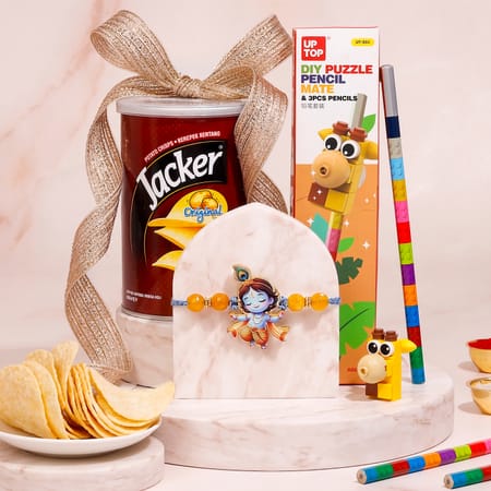Krishna Blessings Kids Rakhi Box-picture-11