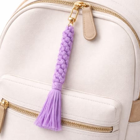 Lavender Macrame Bohemia Bag Charm-picture-50