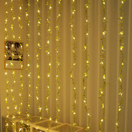 Leaf Curtain LED String Lights-image-6