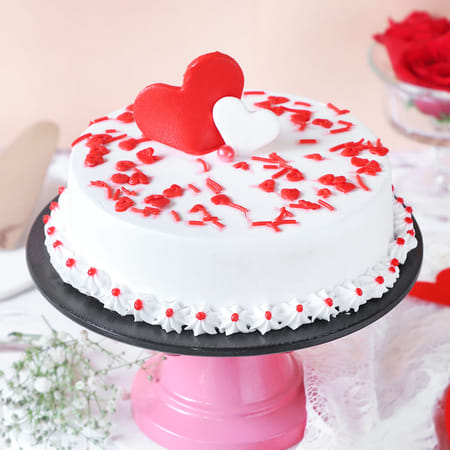 Love Hearts Fresh Cream Valentine Cake (2 kg)-picture-31