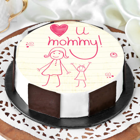Love You Mommy Cake (1 Kg)-picture-32
