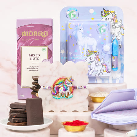 Magical Unicorn Rakhi & Sweets Hamper for Kids-picture-12