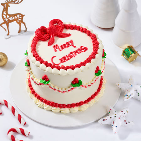 Merry Christmas Cream Cake