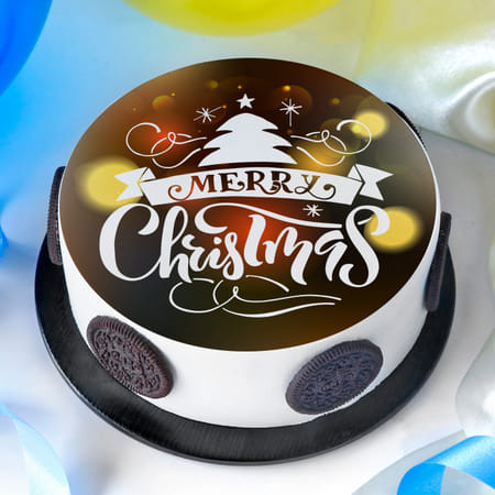 Merry Xmas Poster Cake (1 kg)-picture-26