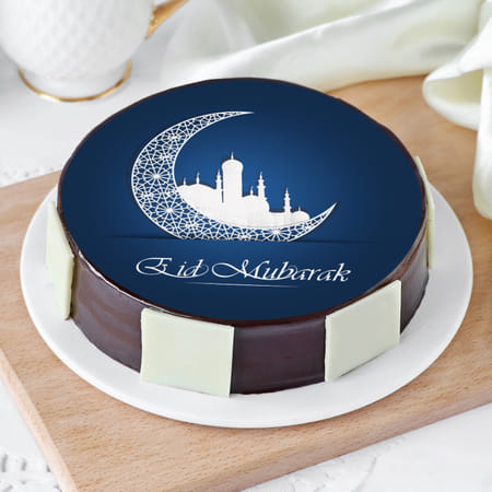 Midnight Blue Eid Mubarak Cake-image-22