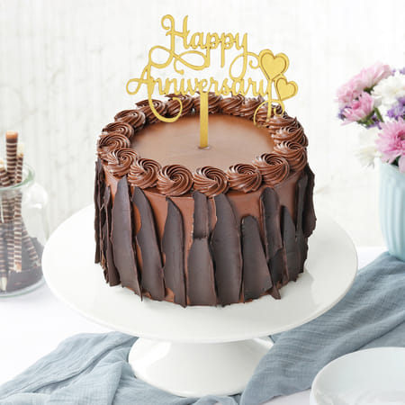 Midnight Truffle Magic Anniversary Cake (1 Kg)-picture-26