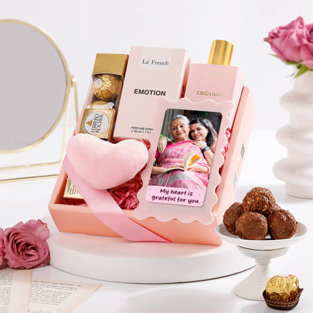 Mom's Pink Love Hamper of Perfume & Chocolate-picture-31