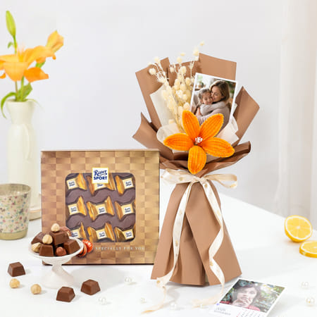 Mother's Day Orange Lily & Hazelnut Treats Hamper-picture-50