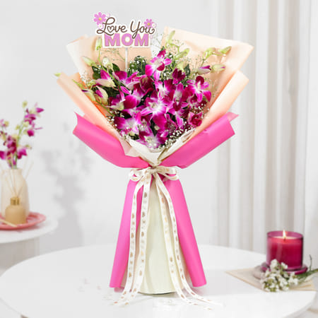 Mother's Day Timeless Purple Orchid Bouquet-picture-39