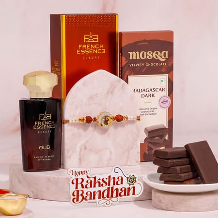 Om Rakhi with Perfume Hamper for Brother-picture-29