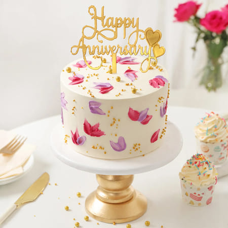 Pastel Bloom Anniversary Cake - 450 gm-picture-51