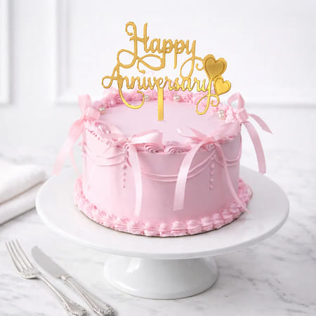 Pearl Elegance Anniversary Cake - 450 gm-image-4