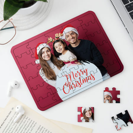 Personalized Charming Christmas Photo Puzzle Gift