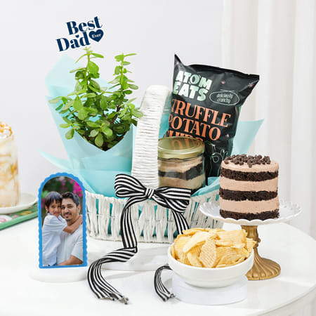 Personalized Father's Day Plant & Treats Gift Basket-picture-29